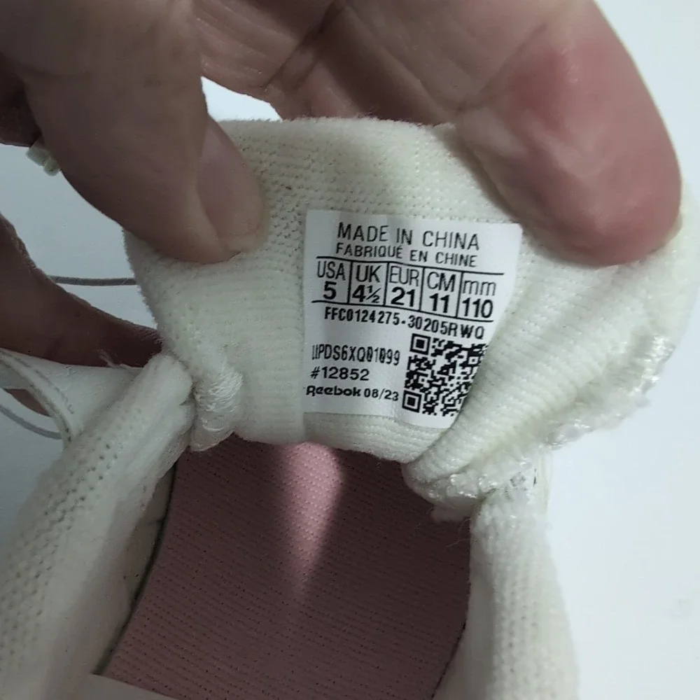 Reebok Toddler Girls Club C Double Platform White Pink size 5c